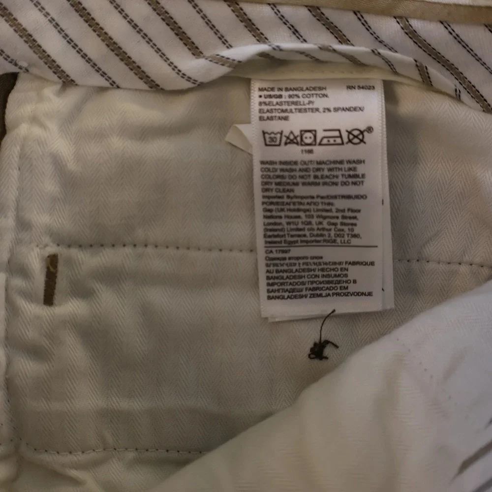 Banana Republic Mens 30x32 Aiden Slim Fit Chinos Olive Green S/795219-00